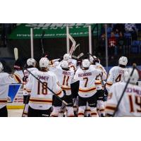 Vancouver Giants celebrate their comback win